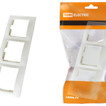 Рамка 3-х постовая горизонтальная белая "Таймыр" TDM - ЭНЕРГОПРОФ -  Комплексный поставщик электроматериалов